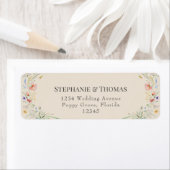 Taupe Wildflower Retouradres Label (Insitu)