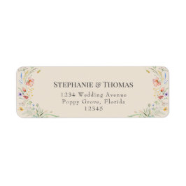 Taupe Wildflower Retouradres Label