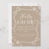 Taupe Winter Coquette Hoe groot is haar buik Kaart (Voorkant)