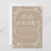 Taupe Winter Coquette Hoe groot is haar buik Kaart (Achterkant)