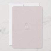 Taupe & Witte Bladeren Jurk Moderne Bruidsdouche Kaart (Achterkant)