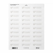Taupe & Witte Minimale Retouradres Bruidsdouche Etiket (Full Sheet)
