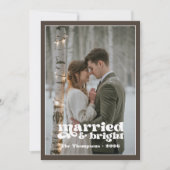 Taupe & Witte Passen getrouwd Kerst Feestdagenkaart (Voorkant)