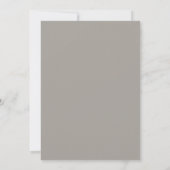 Taupe Witte Rozen Bruiloft Kaart (Achterkant)