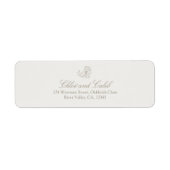 Taupe Zand | Botanisch retouradreslabel Etiket (Voorkant)