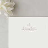 Taupe Zand | Botanisch retouradreslabel Etiket