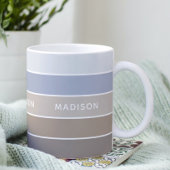 Taupel niet over ColorBlock gepersonaliseerde naam Koffiemok
