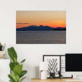 Taupo Sunset Poster (Thuiskantoor)