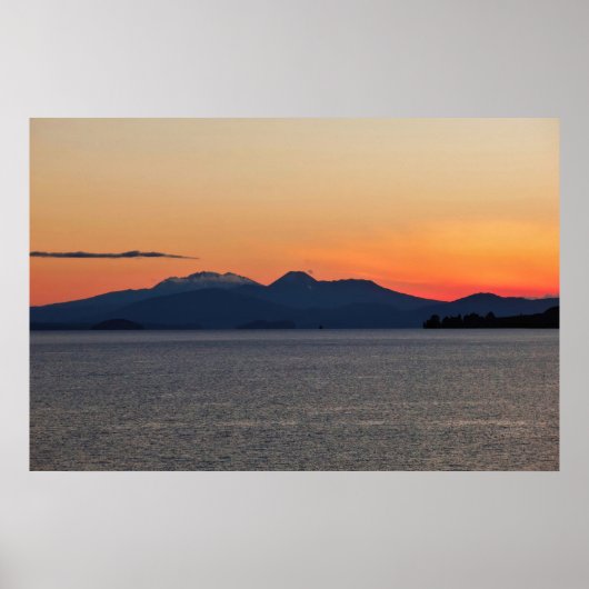 Taupo Sunset Poster (Voorkant)