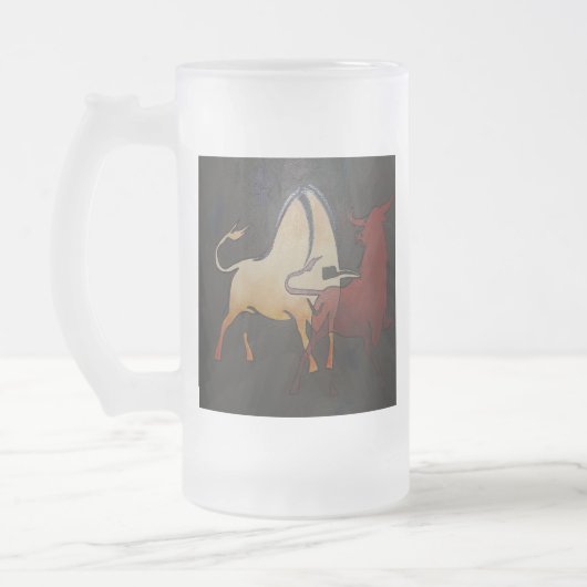 Taurean Bulls Animal Abstract Art Matglas Bierpul (Links)