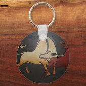 Taurean Bulls Animal Abstract Art Sleutelhanger (Voorkant)