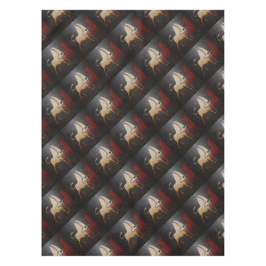 Taurean Bulls Animal Abstract Art Tafelkleed (Voorkant)