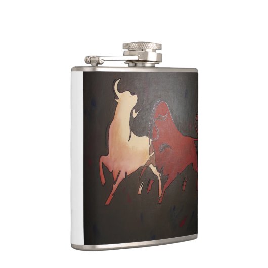 Taurean Bulls Animal Art Heupfles (Rechts)