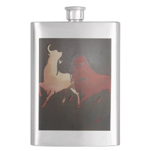 Taurean Bulls Animal Art Heupfles