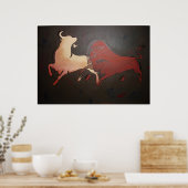 Taurean Bulls Animal Art Poster (Keuken)
