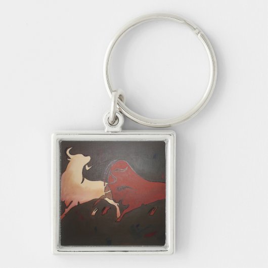 Taurean Bulls Animal Art Sleutelhanger (Voorkant)