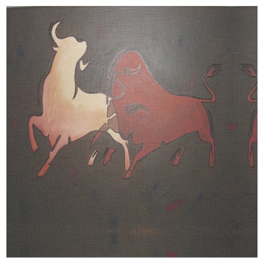 Taurean Bulls Animal Art Stof (Close Up)