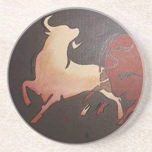 Taurean Bulls Animal Art Zandsteen Onderzetter