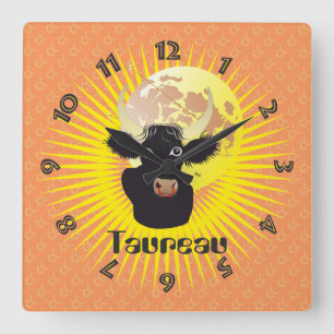 Taureau 21 avril au 20 mai Horloges Vierkante Klok
