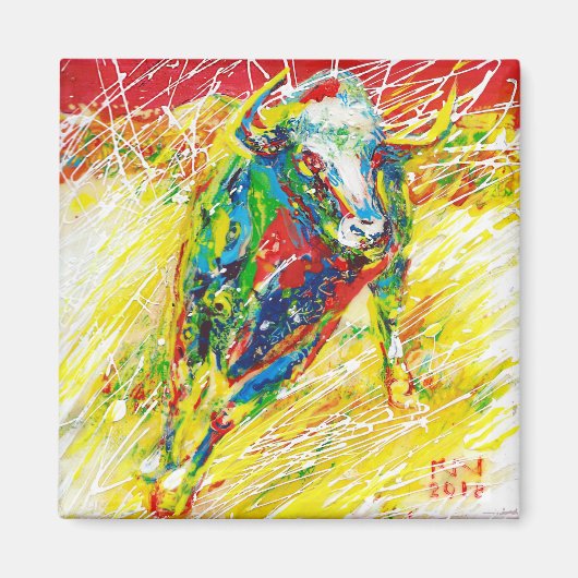 Taureau 3 door Natalia KURUCH Magneet (Voorkant)