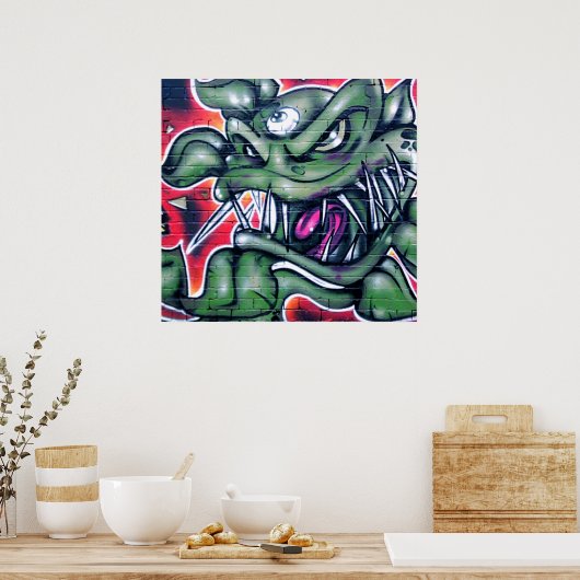 Tauriaans - Spuitverf graffiti plant Poster (Keuken)