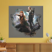 TAURIEL™ en LEGOLAS GREENLEAF™ Graphic Canvas Afdruk (Insitu (Woonkamer))