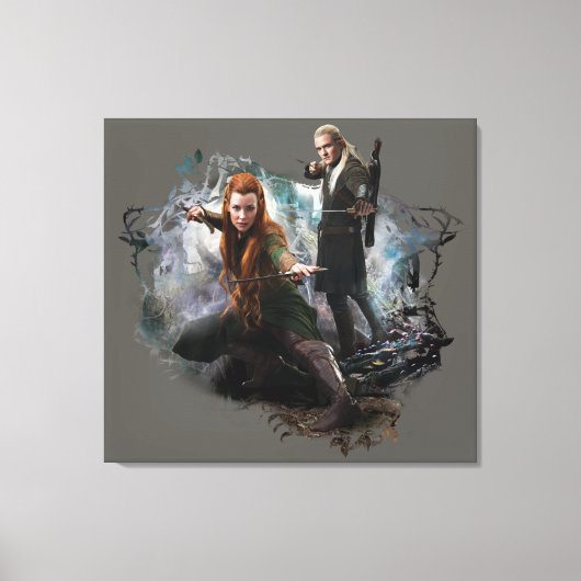 TAURIEL™ en LEGOLAS GREENLEAF™ Graphic Canvas Afdruk (Voorkant)