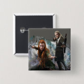 TAURIEL™ en LEGOLAS GREENLEAF™ Graphic Vierkante Button 5,1 Cm (Voorkant /achterkant)