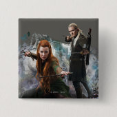 TAURIEL™ en LEGOLAS GREENLEAF™ Graphic Vierkante Button 5,1 Cm (Voorkant)