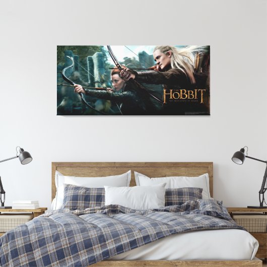 TAURIEL™ en LEGOLAS GREENLEAF™ Movie Poster Canvas Afdruk (Insitu (Slaapkamer))