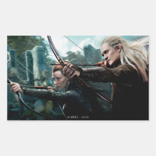 TAURIEL™ en LEGOLAS GREENLEAF™ Movie Poster Rechthoekige Sticker