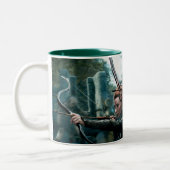 TAURIEL™ en LEGOLAS GREENLEAF™ Movie Poster Tweekleurige Koffiemok (Links)