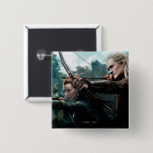 TAURIEL™ en LEGOLAS GREENLEAF™ Movie Poster Vierkante Button 5,1 Cm (Voorkant /achterkant)