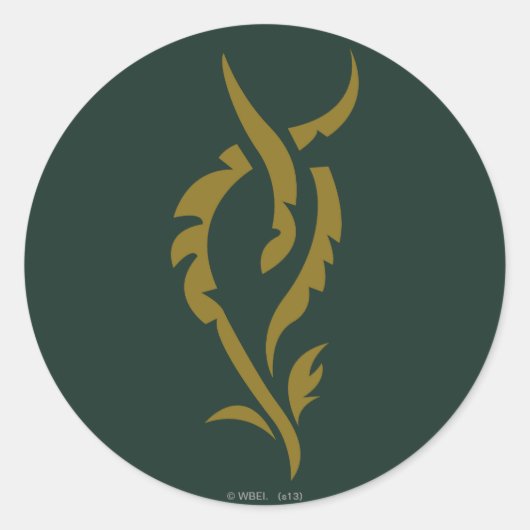TAURIEL™ Floral Symbool Ronde Sticker (Voorkant)