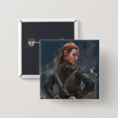 TAURIEL™-schets Vierkante Button 5,1 Cm (Voorkant /achterkant)