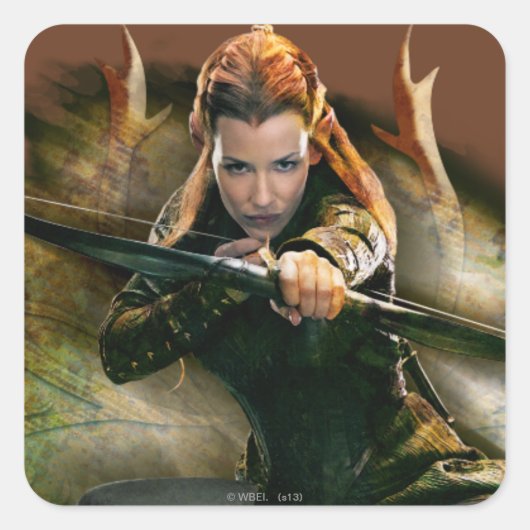 TAURIEL™-tekenteken Vierkante Sticker (Voorkant)