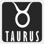 Tauris zodiac vierkante sticker (Voorkant)