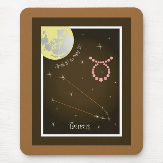 Taurus 21 april tot 20 mei Mauspad Muismat (Voorkant)