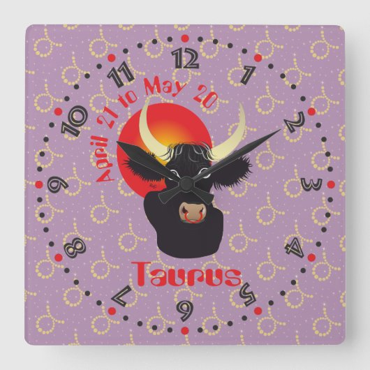 Taurus 21 april tot 20 mei wandklokken (Voorkant)