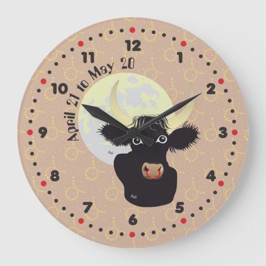 Taurus 21 april tot 20 mei wandklokken (Voorkant)