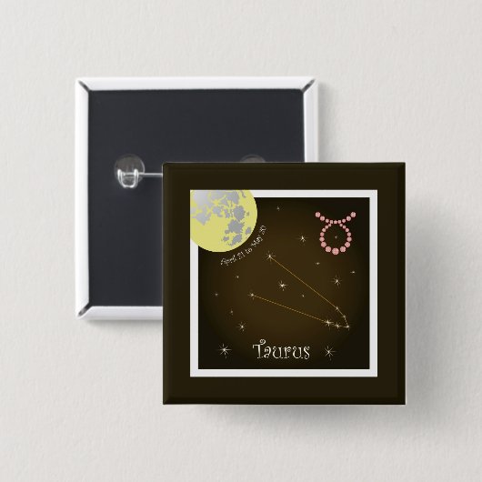 Taurus 21 april tot en met 20 mei Button (Voorkant /achterkant)