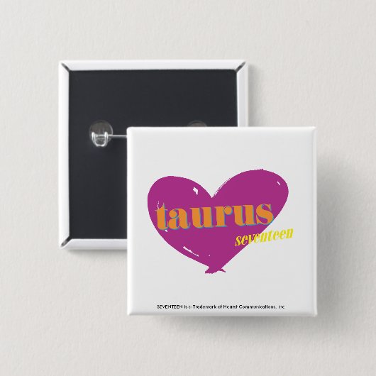 Taurus 2 vierkante button 5,1 cm (Voorkant /achterkant)