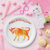 Taurus, Aangepaste Borden voor Birthday papier Papieren Bordje (Feest)