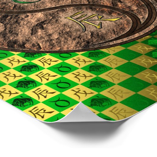 Taurus & Aarde Draak Poster (Hoek)