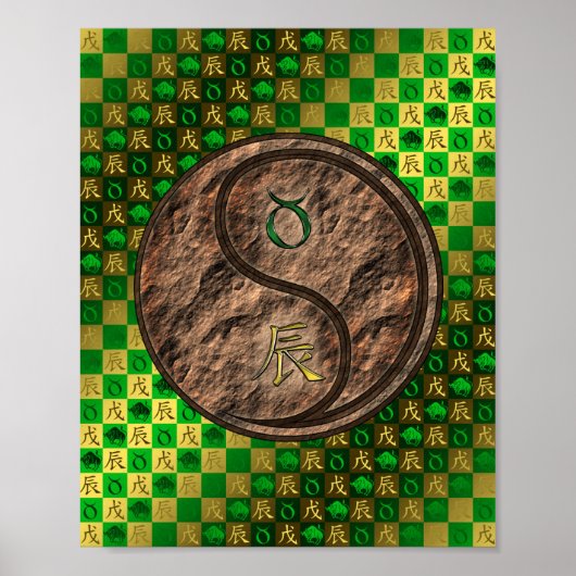 Taurus & Aarde Draak Poster (Voorkant)