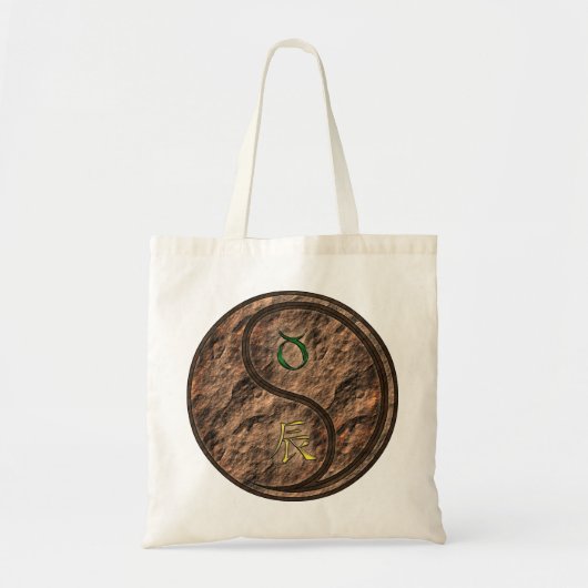 Taurus & Aarde Draak Tote Bag (Voorkant)
