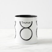 TAURUS, abstract ontwerp van het sterrenbeeld, Mok (Midden)