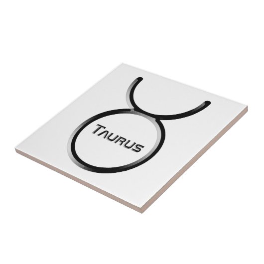 TAURUS, abstract ontwerp van het sterrenbeeld, Tegeltje (Zijkant)
