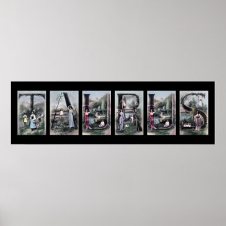 TAURUS alfabet Letter Zodiaart Poster