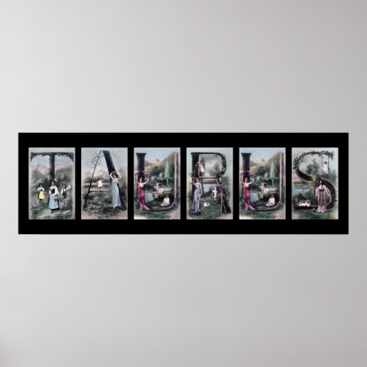 TAURUS  alfabet Letter Zodiaart Poster (Voorkant)